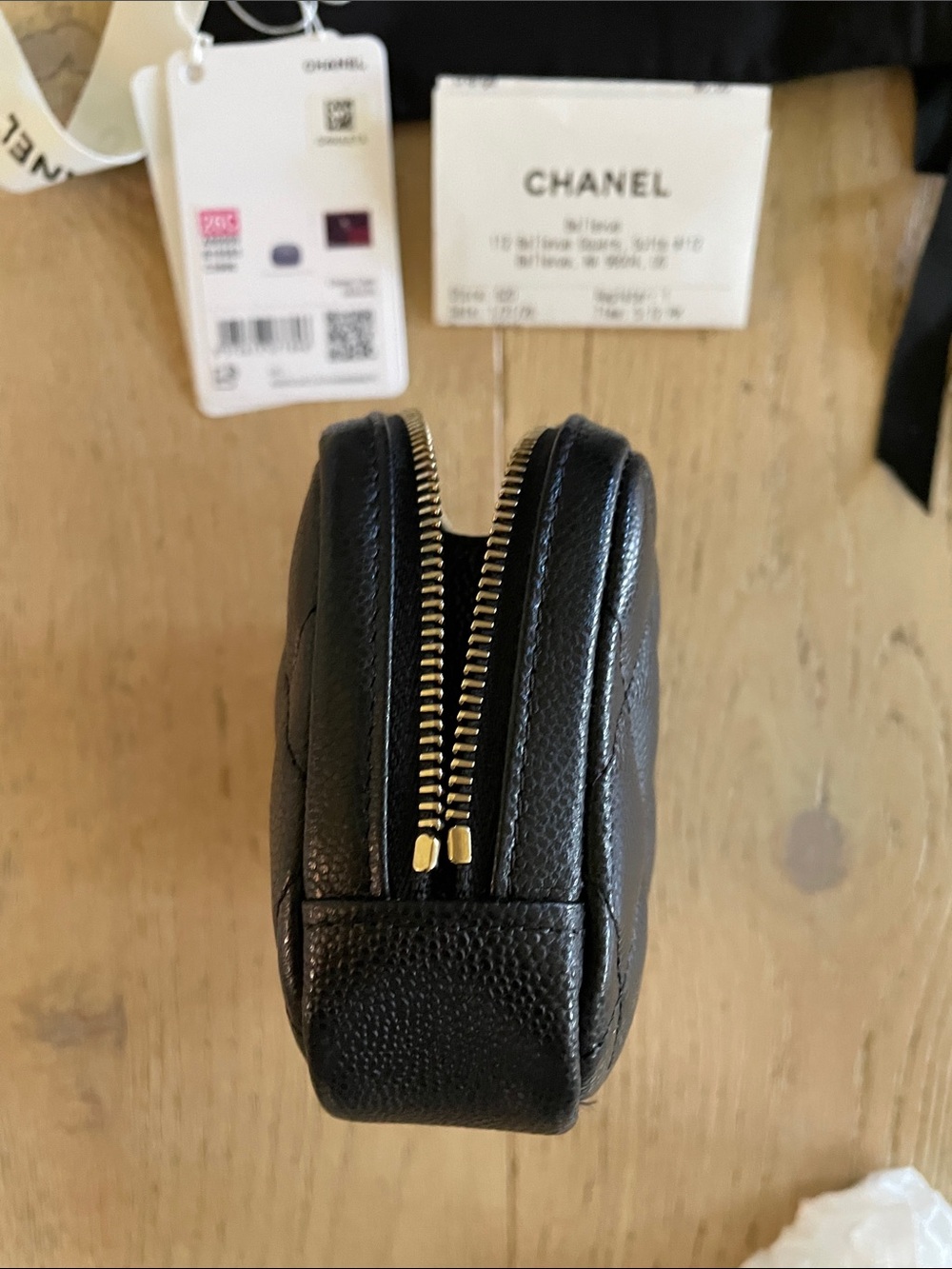 CHANEL Black Quilted Mini Vanity Bag with Gold CC Hardware - Picture 5 of 10
